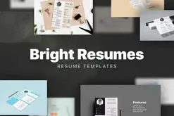 BRIGHT Resumes PowerPoint Adobe Illustrator Bundle
